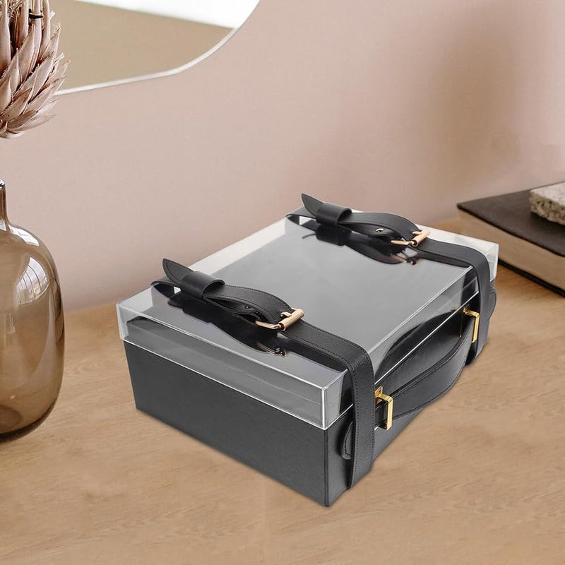 Portable Acrylic Gift Box With Handle Compact Lightweight Storage For Wedding Birthday Party Favors - Image 4